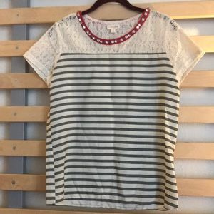 Maison Jules Striped Blouse
